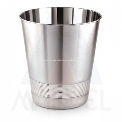 Stainless Steel Tapper Dustbin With Bottom Line